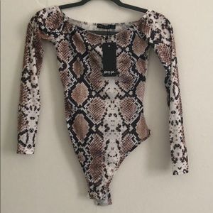 Snake skin bodysuit nasty gal